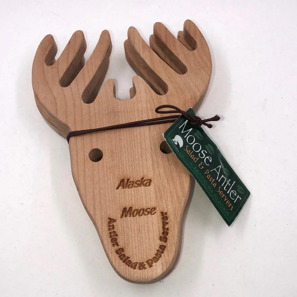 Moose Antler Salad and Pasta Servers